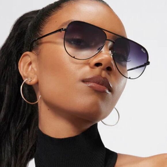 Quay Australia NWT high key mini Purple Fade aviator sunglasses - Picture 2 of 9